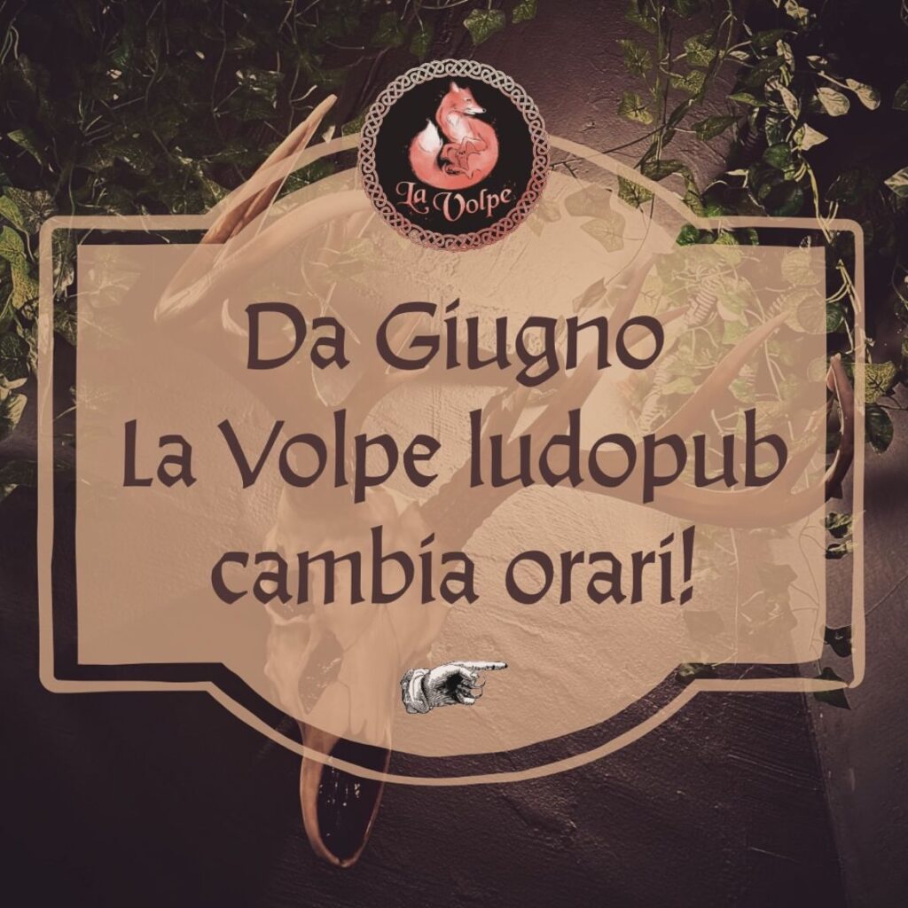 La Volpe ludopub - orari estivi 2024